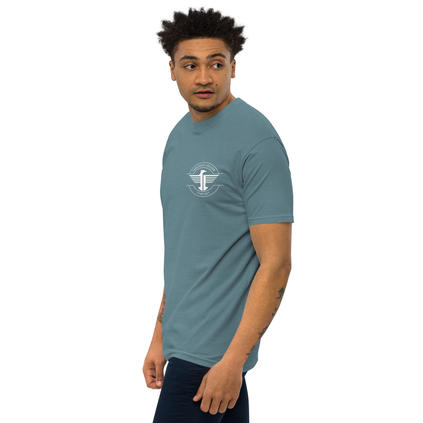 Dangerous Freedom Company Thomas Jefferson Quote Men’s Premium Heavyweight Tee