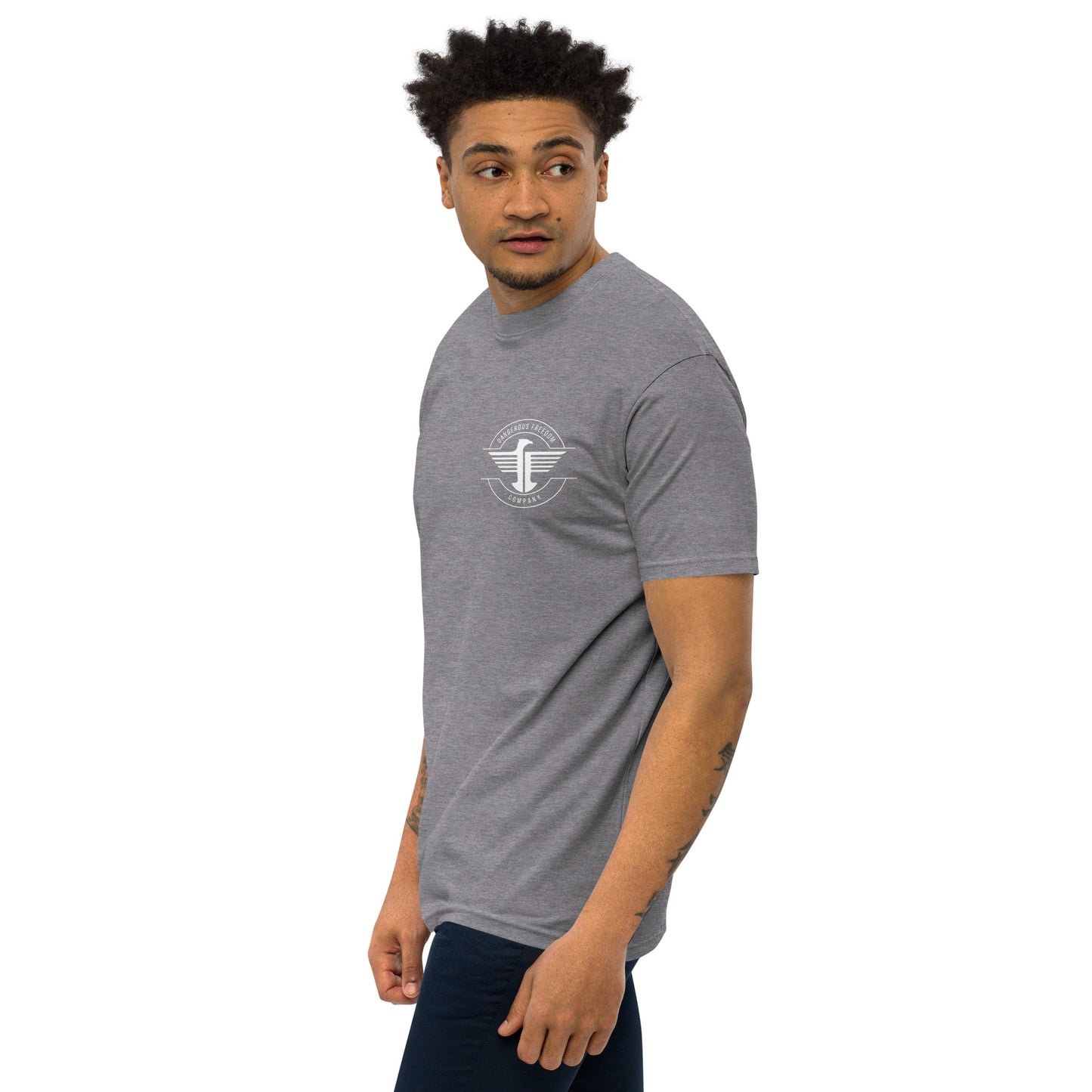 Dangerous Freedom Company Thomas Jefferson Quote Men’s Premium Heavyweight Tee