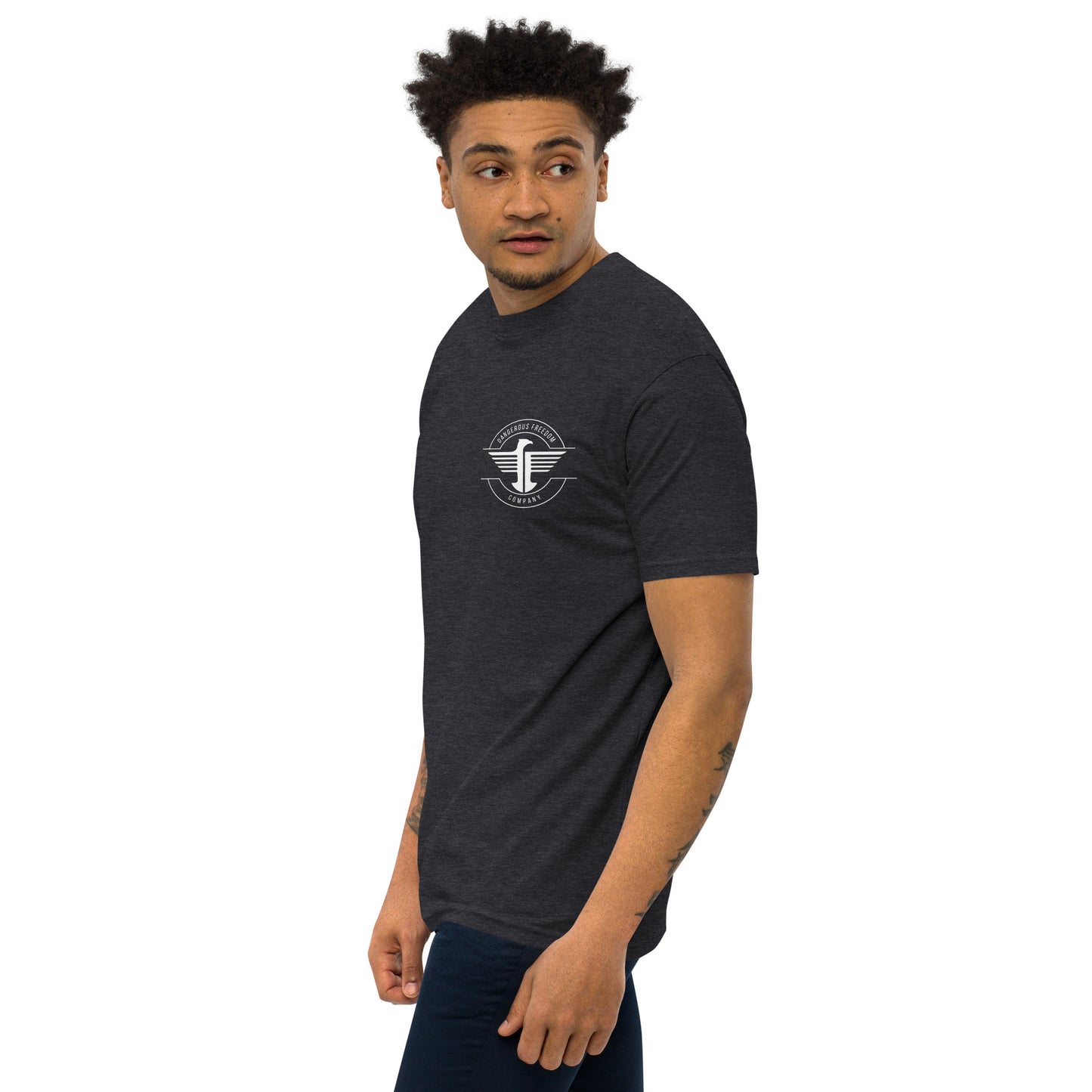 Dangerous Freedom Company Thomas Jefferson Quote Men’s Premium Heavyweight Tee