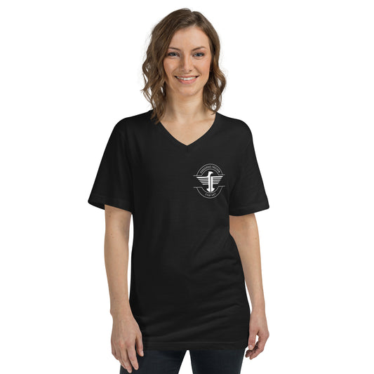 Dangerous Freedom Company Women's Short Sleeve V-Neck T-Shirt